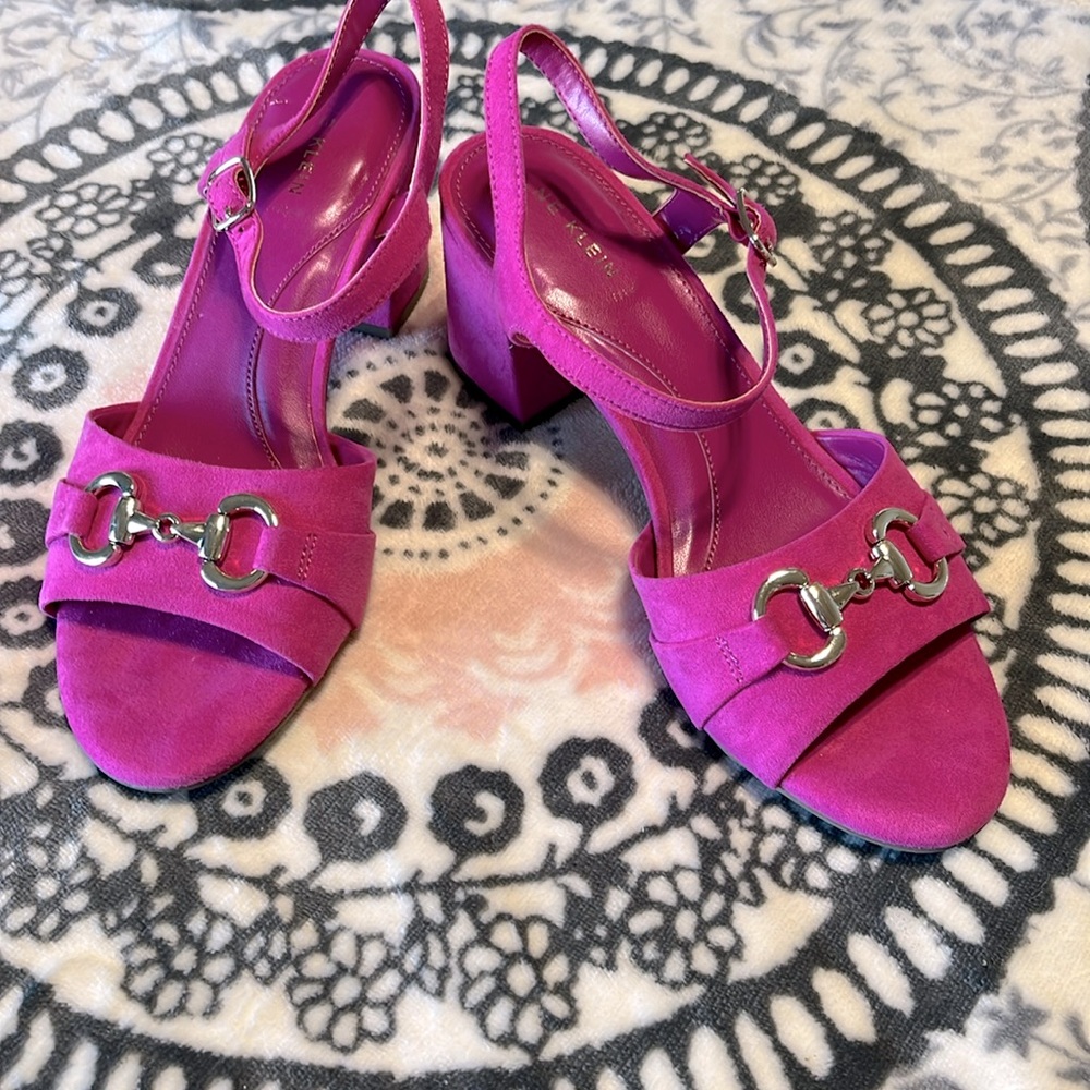 Anne Klein Pink Chunky Heel